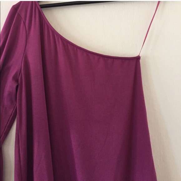 {Willow&Clay} Orchid One Shoulder Knit Blouse NWT - Picture 4 of 5